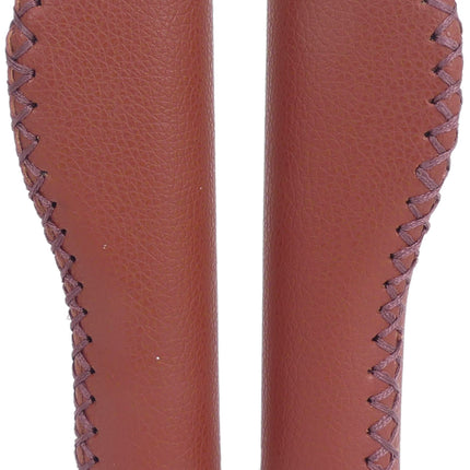 Handvatset Edge Leer  incl Lockring - camel brown- 135/135mm  (winkelverpakking)