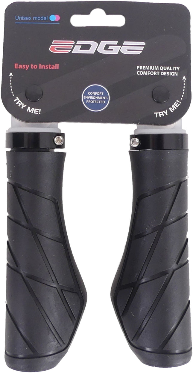 Handvatset Edge Urban - 135/135mm - met lockring - zwart