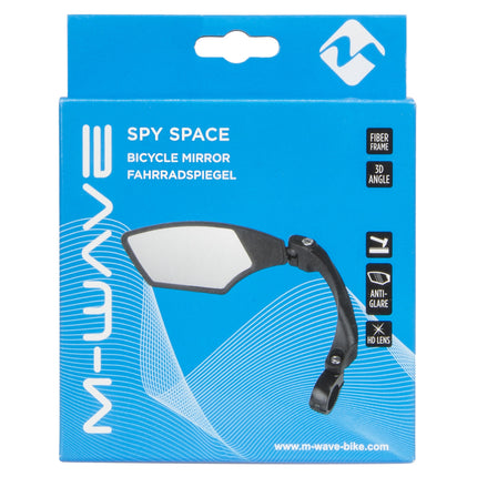 Fietsspiegel voor links M-Wave Spy Space met klemmontage