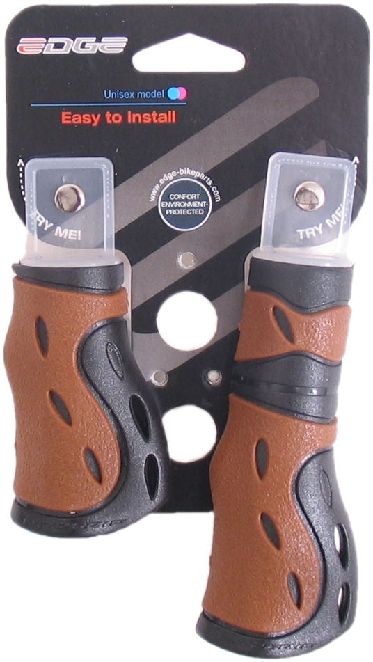 Handvatset Edge City Ergo gripshift - zwart/bruin
