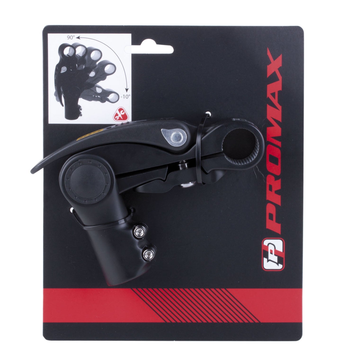 Stuurpen Promax verstelbaar met hevel 25,4 / 110 / 28,6 mm - mat zwart
