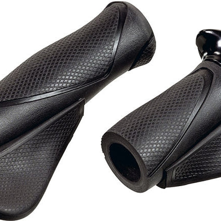 Handvatpaar Ergotec MF1 large kraton / aluminium 130+130 mm - zwart