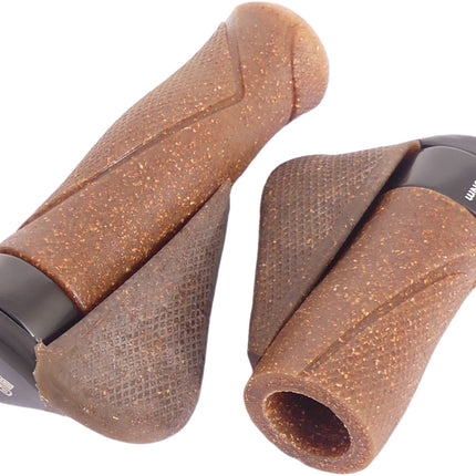 Handvatpaar Ergotec MF1 kurk / aluminium 130+87 mm - bruin / zwart