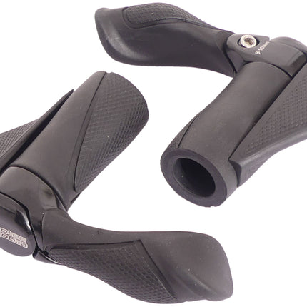 Handvatpaar Ergotec MF2 kraton / aluminium 87+87 mm - zwart - afbeelding 2