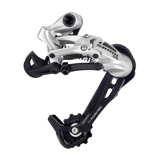Achterderailleur Sram X5 9V Long Cage Zilver