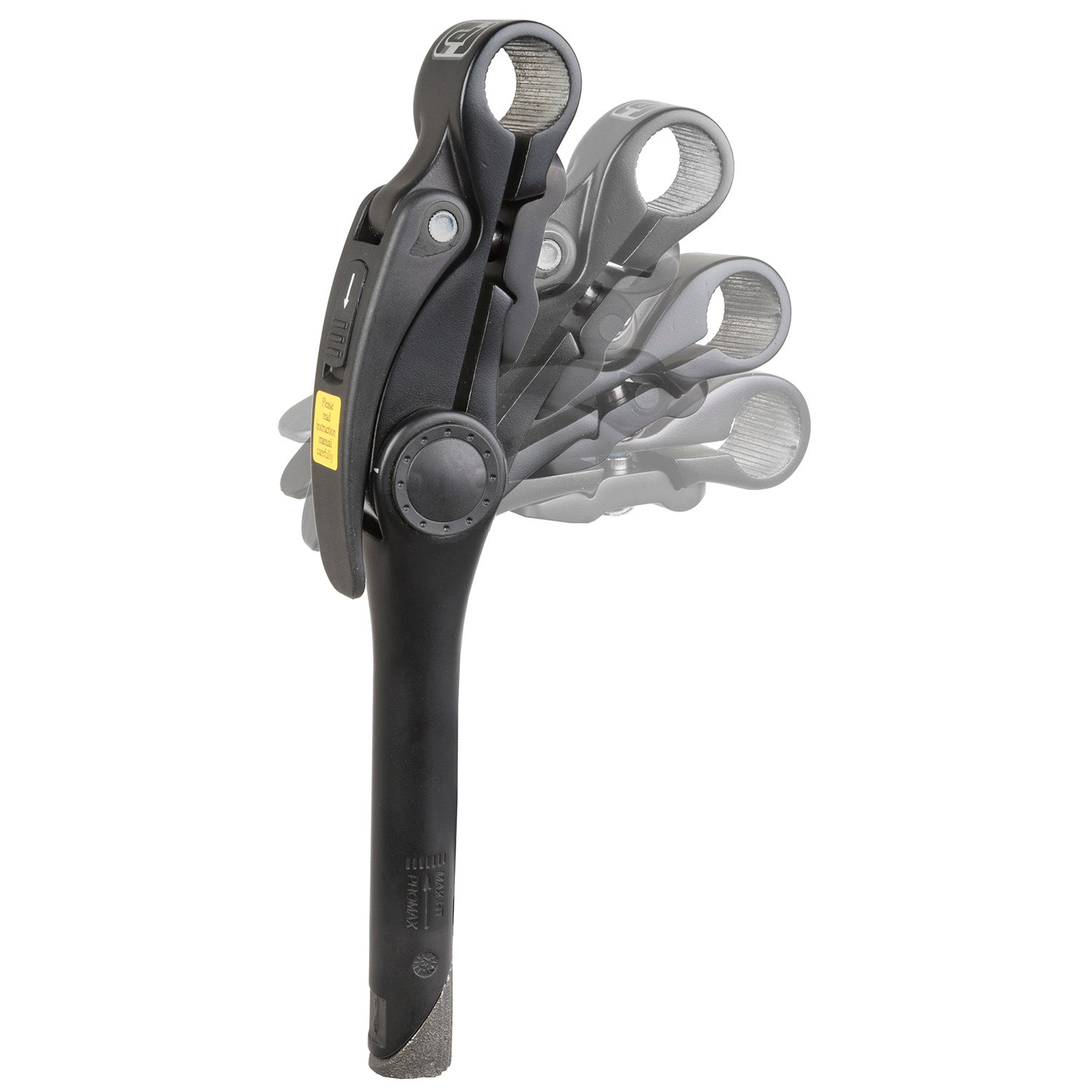 Stuurpen 1" Promax aluminium 0-70° verstelbare hoek met Ø25,4 mm klem - zwart