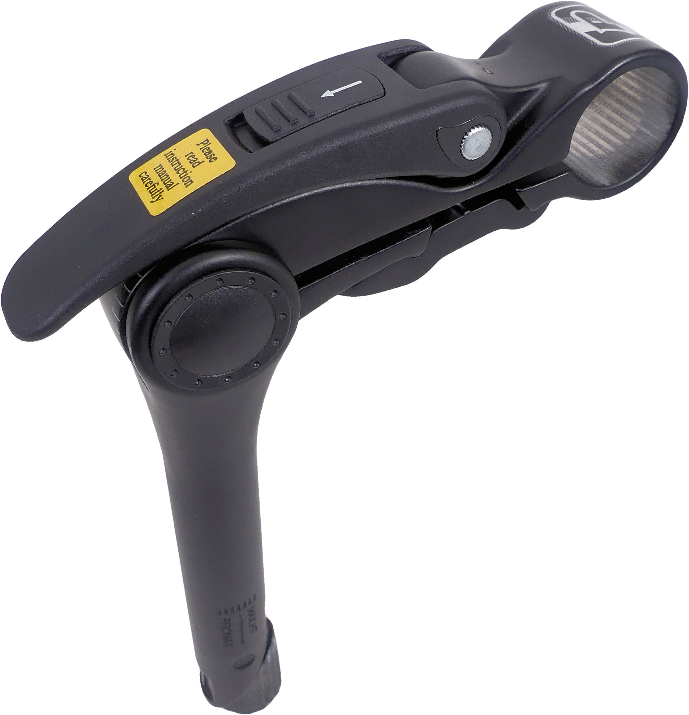 Stuurpen 1" Promax aluminium 0-70° verstelbare hoek met ø31,8 mm klem - zwart