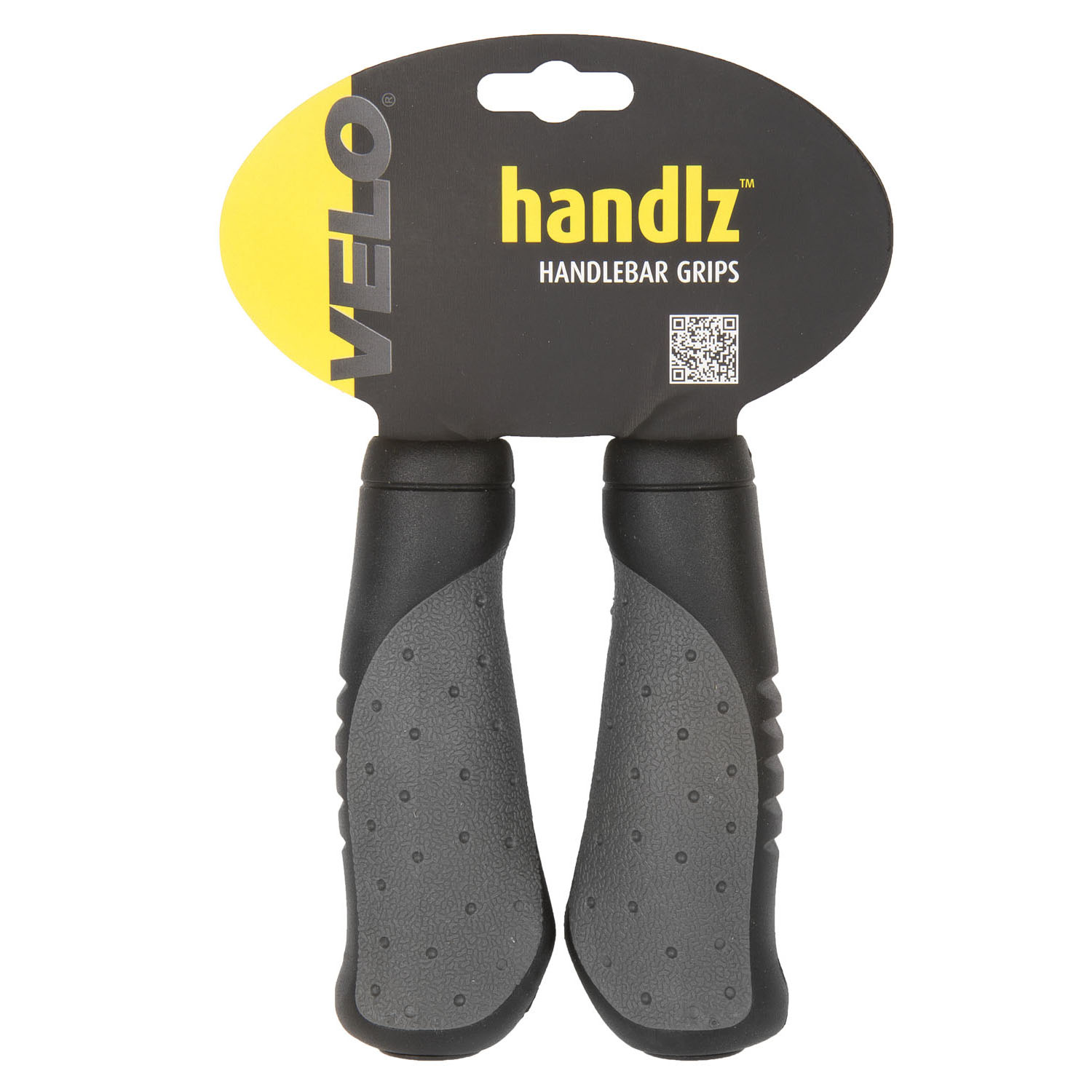 Handvatset Velo Ergogel D2 135/135mm met gelvulling - zwart/grijs