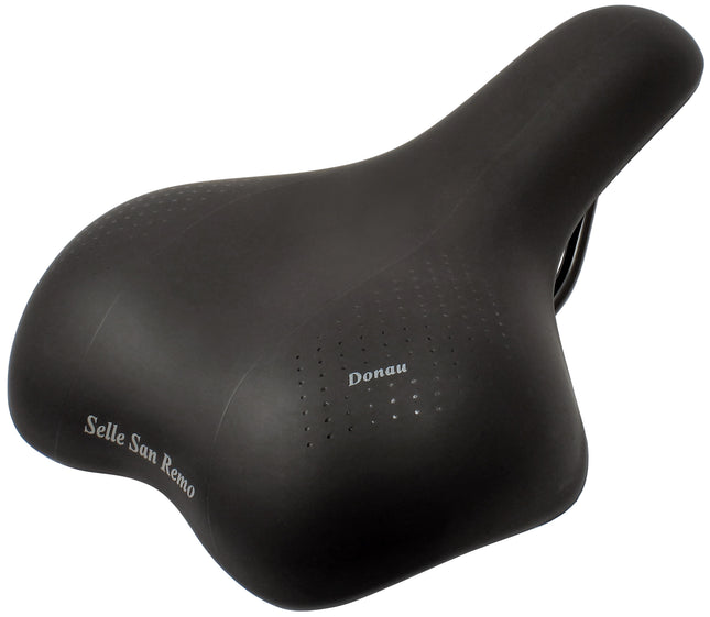 Fietszadel Selle San Remo Donau voor stads-/trekkingfietsen - zwart (werkplaatsverpakking)