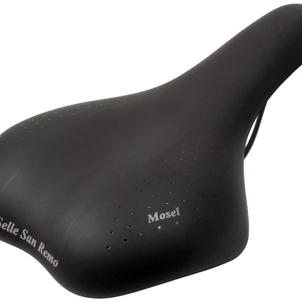 Selle de vélo Selle San Remo Mosel pour vélos de ville/trekking - noir (emballage atelier)