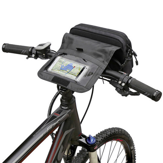 Fiets stuurtas KLICKfix SmartBag Touch Zwart Rood
