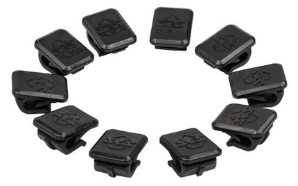 Spatbord stanghouder SKS PVC set van 10 Spatbord Zwart