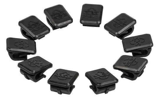Spatbord stanghouder SKS PVC set van 10 Spatbord Zwart