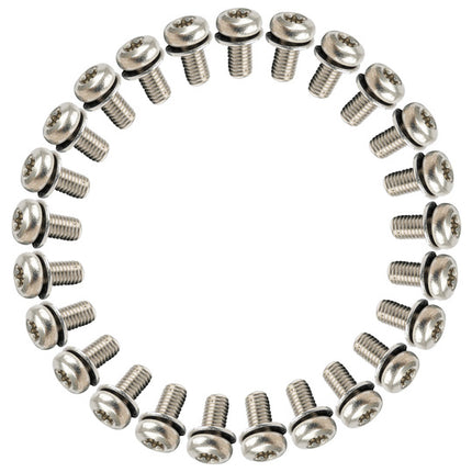 Bout M5X10 Torx met plaat RVS set van 25 Zilver