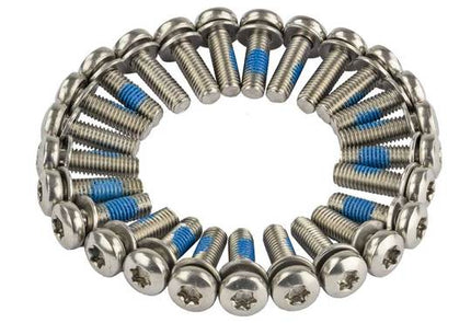 Bout M5X16 Torx met plaat RVS set van 25 Zilver