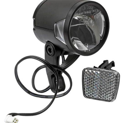 Fiets koplamp Herrmans H-Black MR8 Herr Black E-BIKE M/JST Zwart