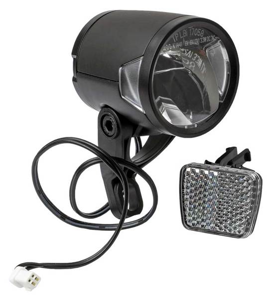 Fiets koplamp Herrmans H-Black MR8 Herr Black E-BIKE M/JST Zwart