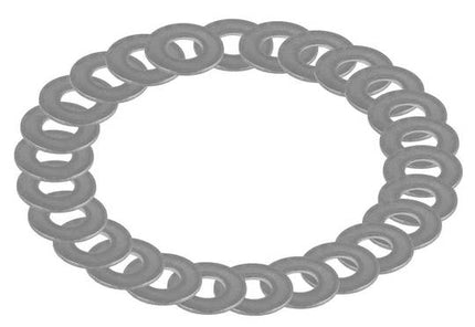 Plaat M5X12X0.7MM RVS set van 25 Zilver