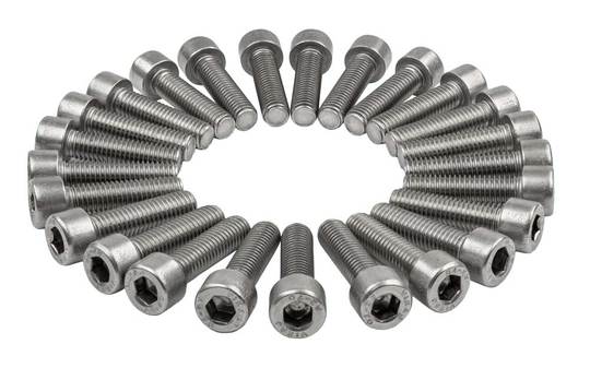 Bout M8X30 Inbus RVS ISO4762 A2-70 set van 25 Zilver