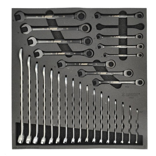 Gereedschap Inlay Unior Werkbank XLC RINGRATEL-STEEKSLEUTELS 29DLG