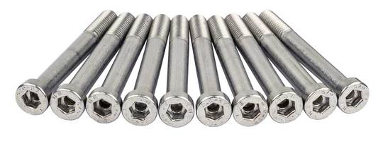 Bout M8X70 Inbus DIN6912 A2-70 set van 10 Zilver