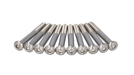 Bout M8X70 Inbus RVS ISO7380-1 A2-070 set van 10 Zilver