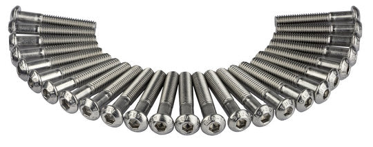 Bout M6X35 Inbus RVS ISO7380-1 A2-070 set van 25 Zilver