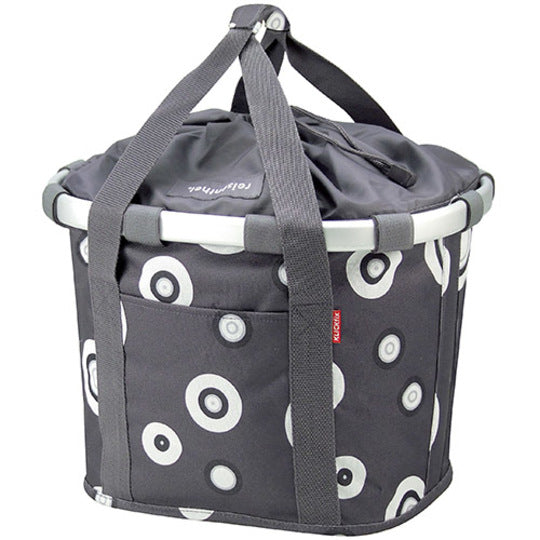 Fiets mandtas KLICKfix Bikebasket Bubbles Anthracite Grijs