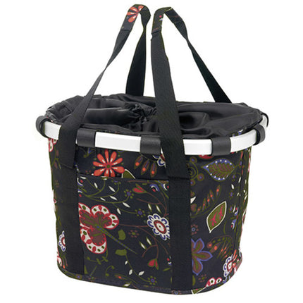 Fiets mandtas KLICKfix Bikebasket Folklore Zwart Multicolor