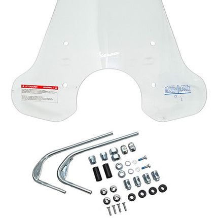 pare-brise Piaggio d'origine avec kit de fixation, taille moyenne, transparent, pour Primavera 125 4T, Primavera 1b005695