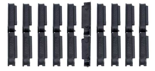 Framd Afdekdop Voor 3 Kabels PVC set van 10 Zwart
