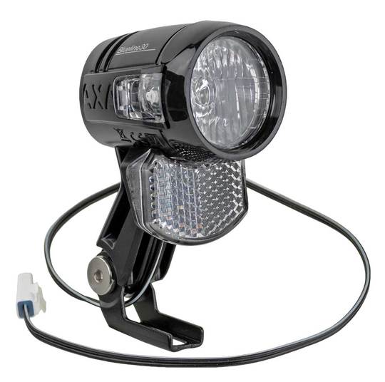 Fiets koplamp AXA Blueline 30 E-bike 6V 34CM Draad Zwart