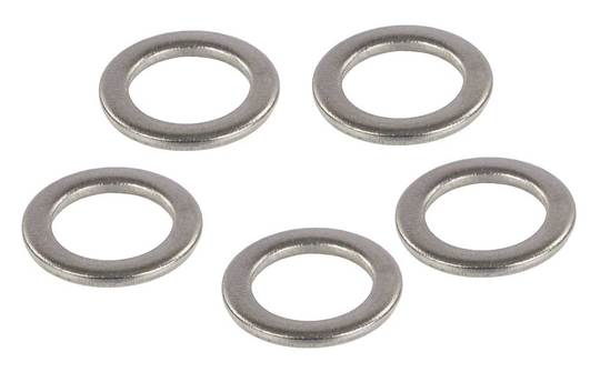 Plaat M12X20X2MM RVS set van 5 Zilver