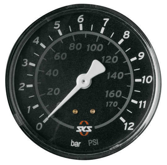Pomp SKS Airmotion Pomp Manometer 63MM Zwart