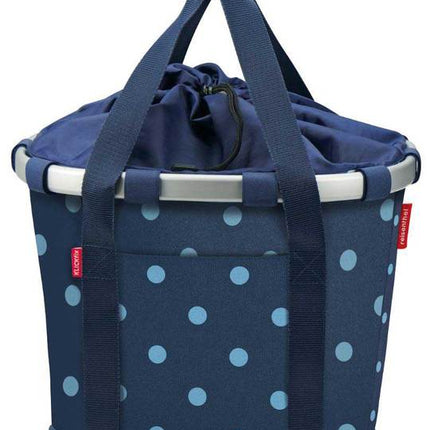 Fiets mandtas KLICKfix Bikebasket Mixed Dots Blauw