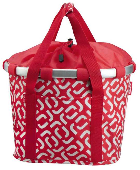 Fiets mandtas KLICKfix Bikebasket Signature Rood Wit