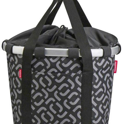 Fiets mandtas KLICKfix Bikebasket Signature Zwart Grijs