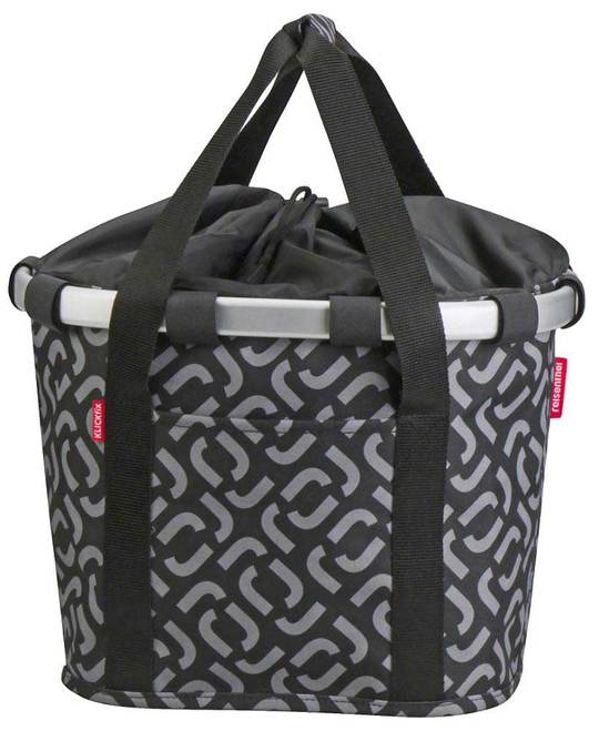 Fiets mandtas KLICKfix Bikebasket Signature Zwart Grijs