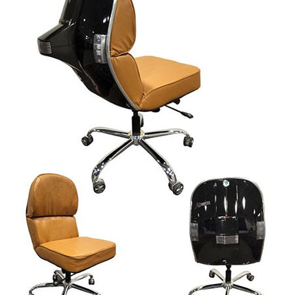 chaise de bureau Vespa PK50 noir/marron