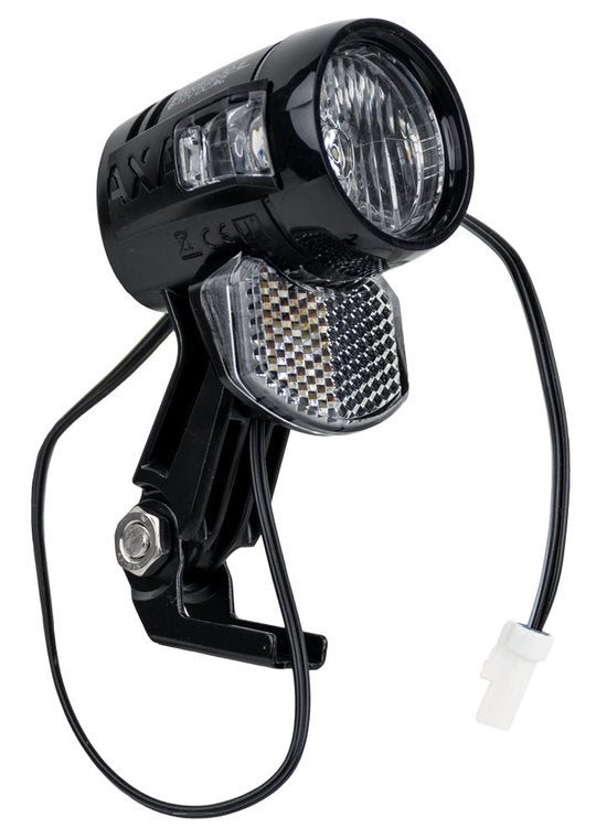 Fiets koplamp AXA Blueline 30 12V 34CM Draad Zwart