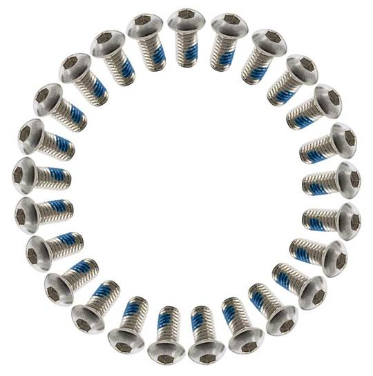 Bout M6X12 Inbus RVS ISO7380-1 M/LOCTI set van 25 Zilver