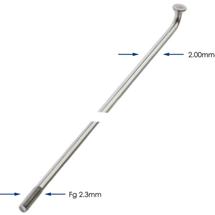 Spaken 296-14 Alpina ø2.00 mm FG 2.3 verzinkt - zilver (144 stuks)