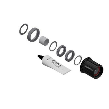 DT Swiss Ratchet Ombouwkit Race M/BODY ALM SH naaf Zwart