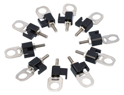 Kettingspanner RVS 35MM-set van 10 Zwart Zilver