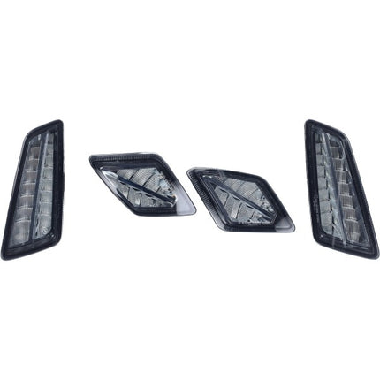 Kit de clignotants Moto-Nostra LED Euro 4/5 dynamiques 2023> avant/arrière fumés 4pcs GTS 125cc, GTS 300, GTS 310 MN633KTB