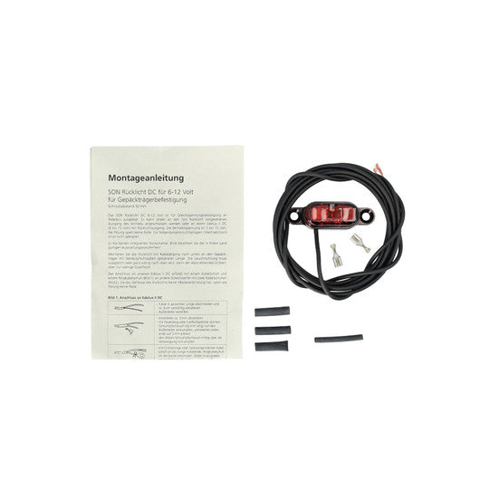 Fiets achterlicht SON 12V 50MM Zwart