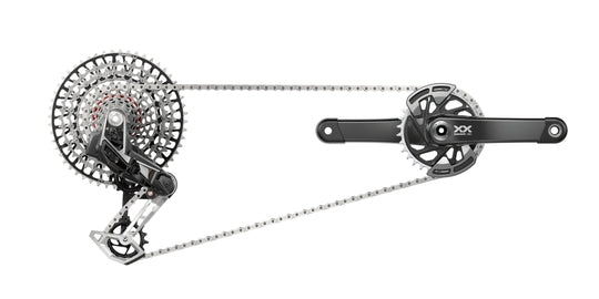 Groepset Sram XX Eagle T AXS D1 Drivetrain 175 32 12V Zwart