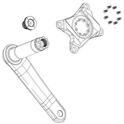 Trapas SRAM X0 Eagle T Bout M18-M30 DUB ALM Zwart