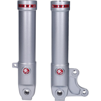 Kit d'autocollants pour tube de fourche (fabriqué en UE) Sebac 4 pièces rouge/blanc Piaggio
