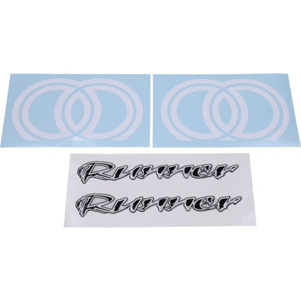 Sticker set 3D black/grey 4-piece Gilera Runner, Runner 180cc